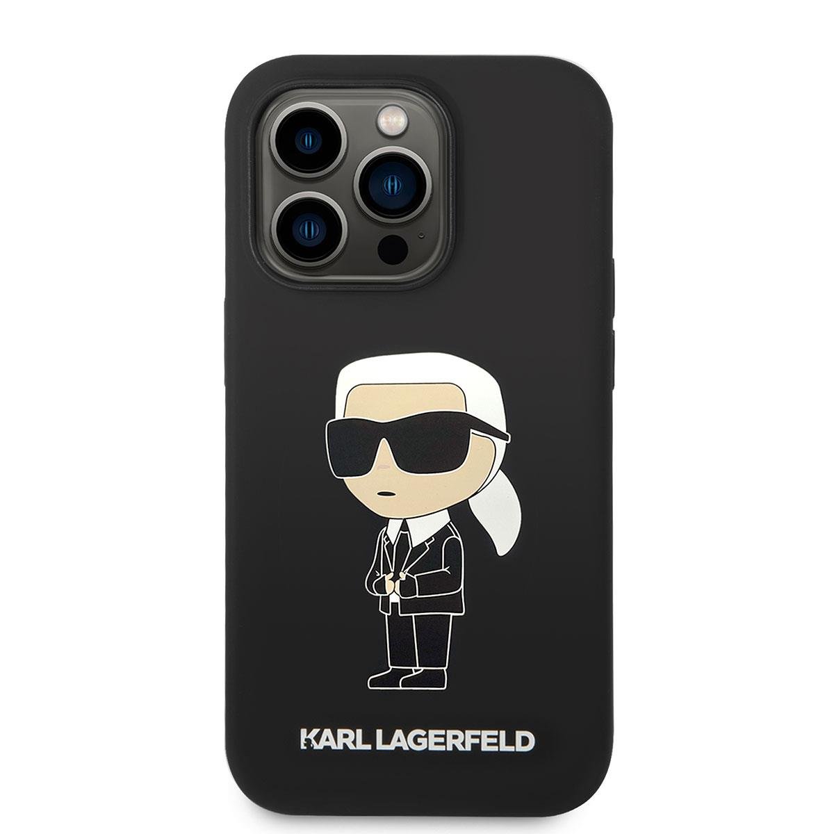 Apple iPhone 14 Pro Max Kılıf Karl Lagerfeld M-safe Şarj Özellikli Silikon Karl Dizayn Kapak