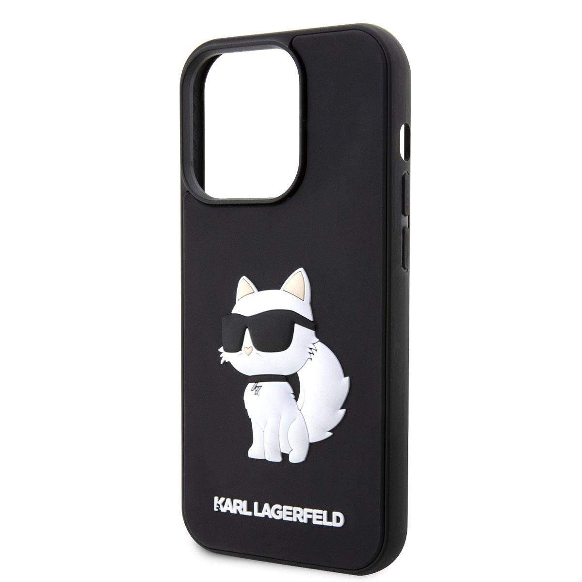 Apple iPhone 14 Pro Max Kılıf Karl Lagerfeld 3D Rubber Choupette Dizayn Kapak