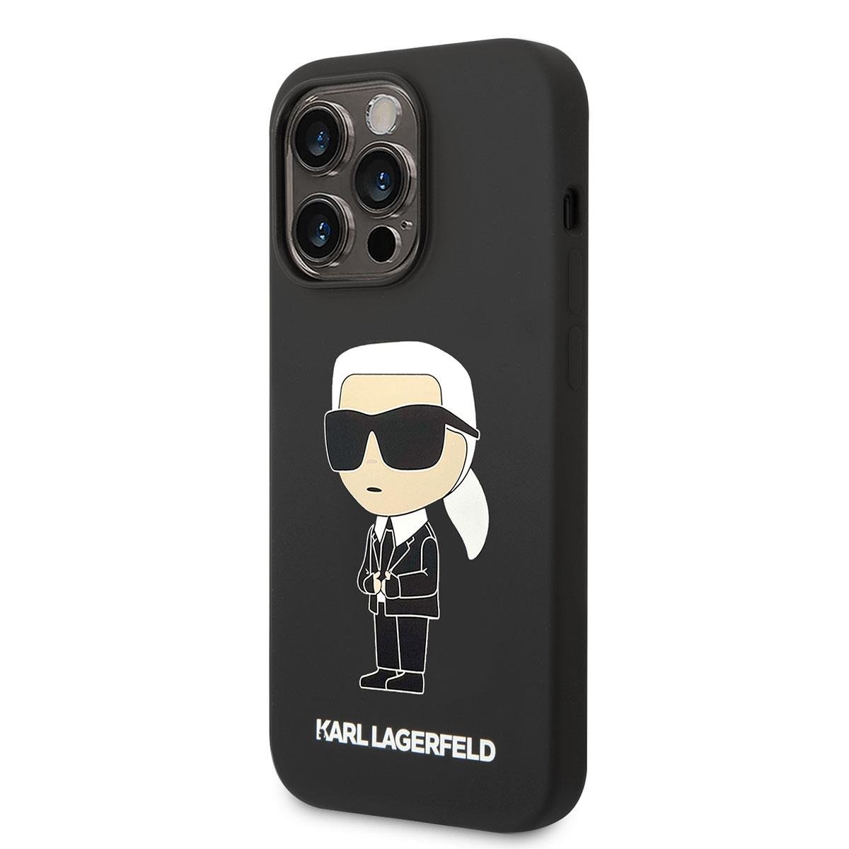 Apple iPhone 14 Pro Max Kılıf Karl Lagerfeld M-safe Şarj Özellikli Silikon Karl Dizayn Kapak
