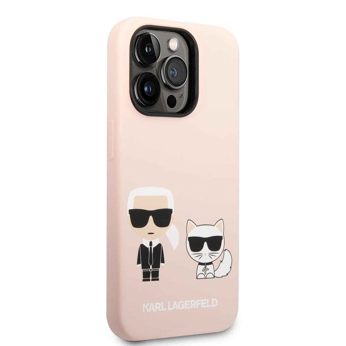 Apple iPhone 14 Pro Max Kılıf Karl Lagerfeld M-safe Şarj Özellikli Silikon K&C Dizayn Kapak