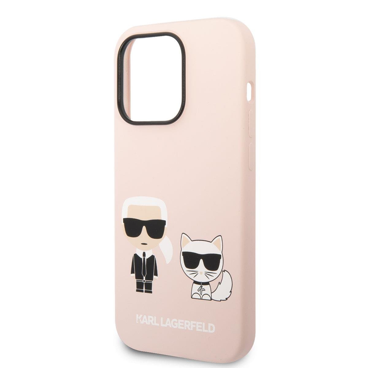 Apple iPhone 14 Pro Max Kılıf Karl Lagerfeld M-safe Şarj Özellikli Silikon K&C Dizayn Kapak