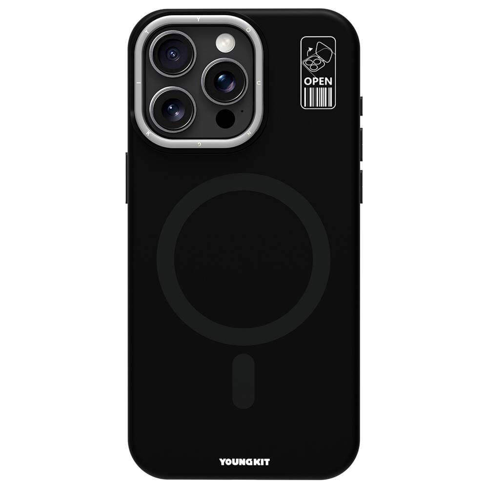 Apple iPhone 14 Pro Max Kılıf M-safe Şarj Özellikli Kamera Standlı Youngkit Bitty Cream Kapak