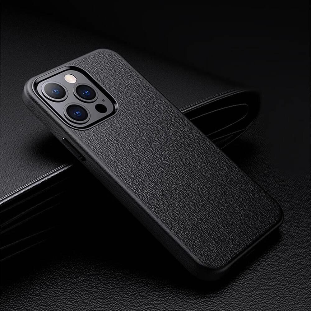 Apple iPhone 14 Pro Max Kılıf M-safe Şarj Özellikli PU Deri Zore Adora Kapak