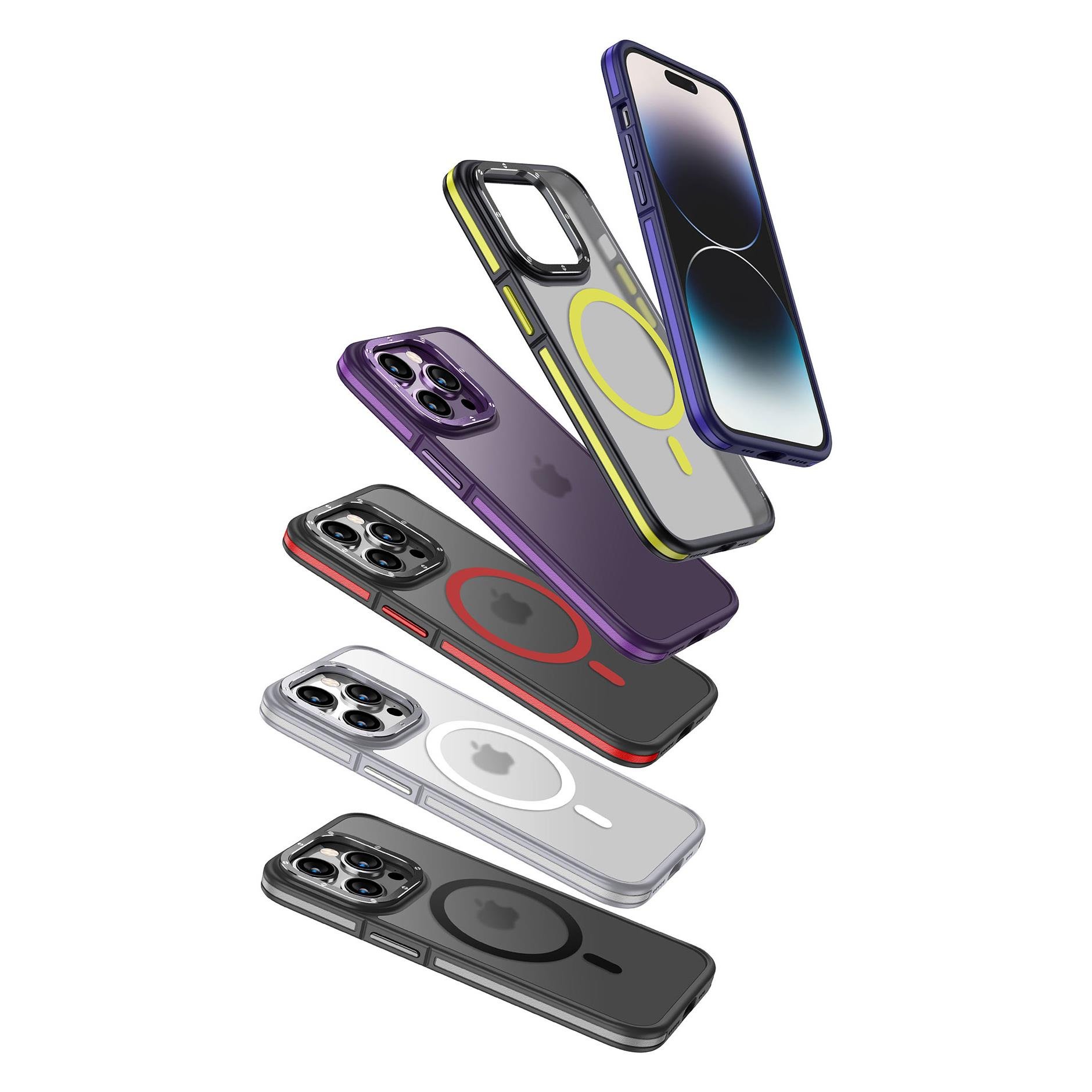 Apple iPhone 14 Pro Max Kılıf M-safe Şarj Özellikli Mat Görünümlü Wlons Vevo Kapak