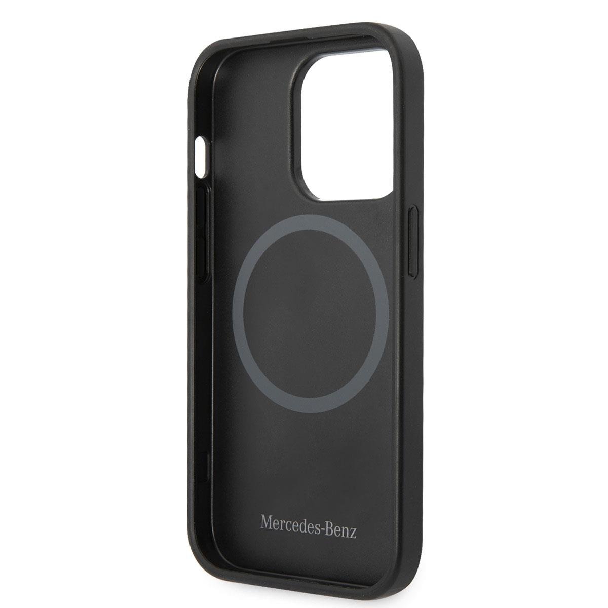 Apple iPhone 14 Pro Max Kılıf Mercedes Benz M-safe Şarj Özellikli Urban Deri Kapak