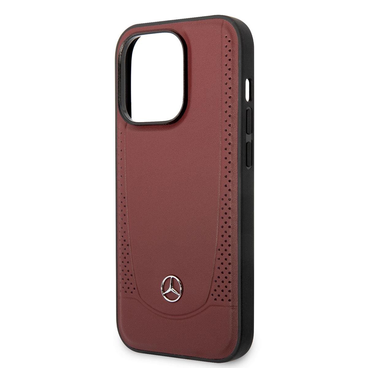 Apple iPhone 14 Pro Max Kılıf Mercedes Benz M-safe Şarj Özellikli Urban Deri Kapak