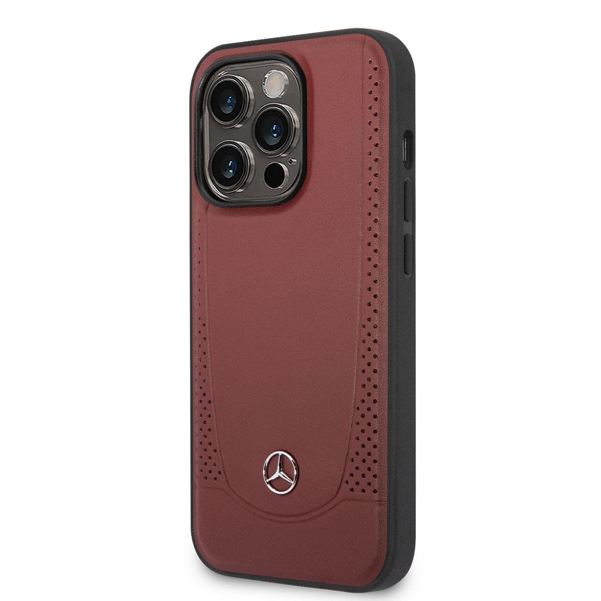 Apple iPhone 14 Pro Max Kılıf Mercedes Benz M-safe Şarj Özellikli Urban Deri Kapak