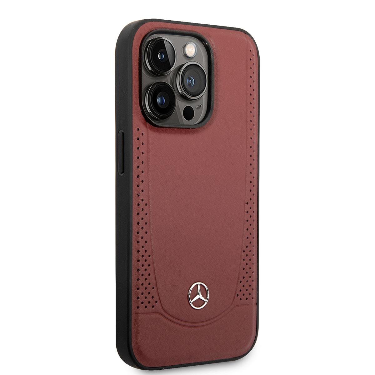 Apple iPhone 14 Pro Max Kılıf Mercedes Benz M-safe Şarj Özellikli Urban Deri Kapak