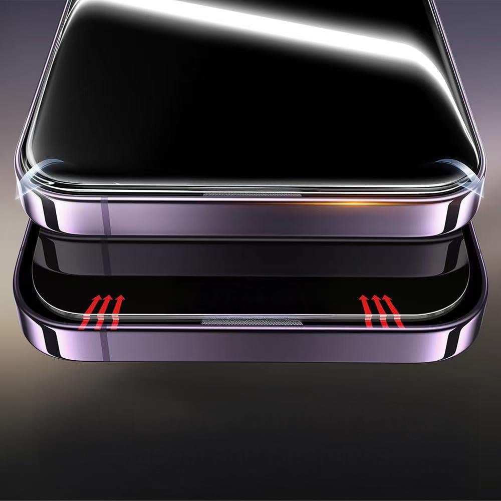 Apple iPhone 14 Pro Max Zore 3D Oliv HD Temperli Cam Ekran Koruyucu + Kolay Uygulama Aparatı
