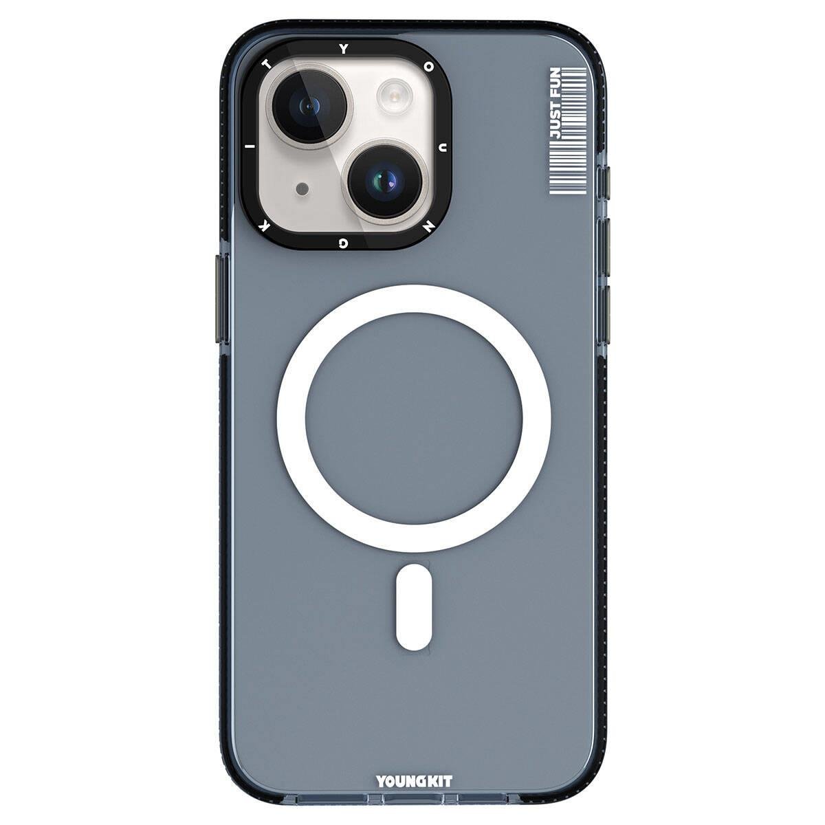 Apple iPhone 15 Kılıf M-safe Şarj Özellikli YoungKit Crystal Color Serisi Kapak