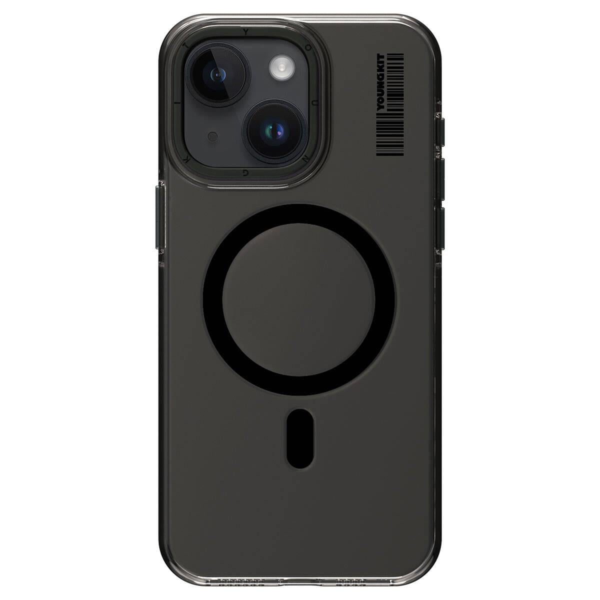 Apple iPhone 15 Kılıf M-safe Şarj Özellikli Şeffaf Youngkit Crystal Shield Serisi Kapak