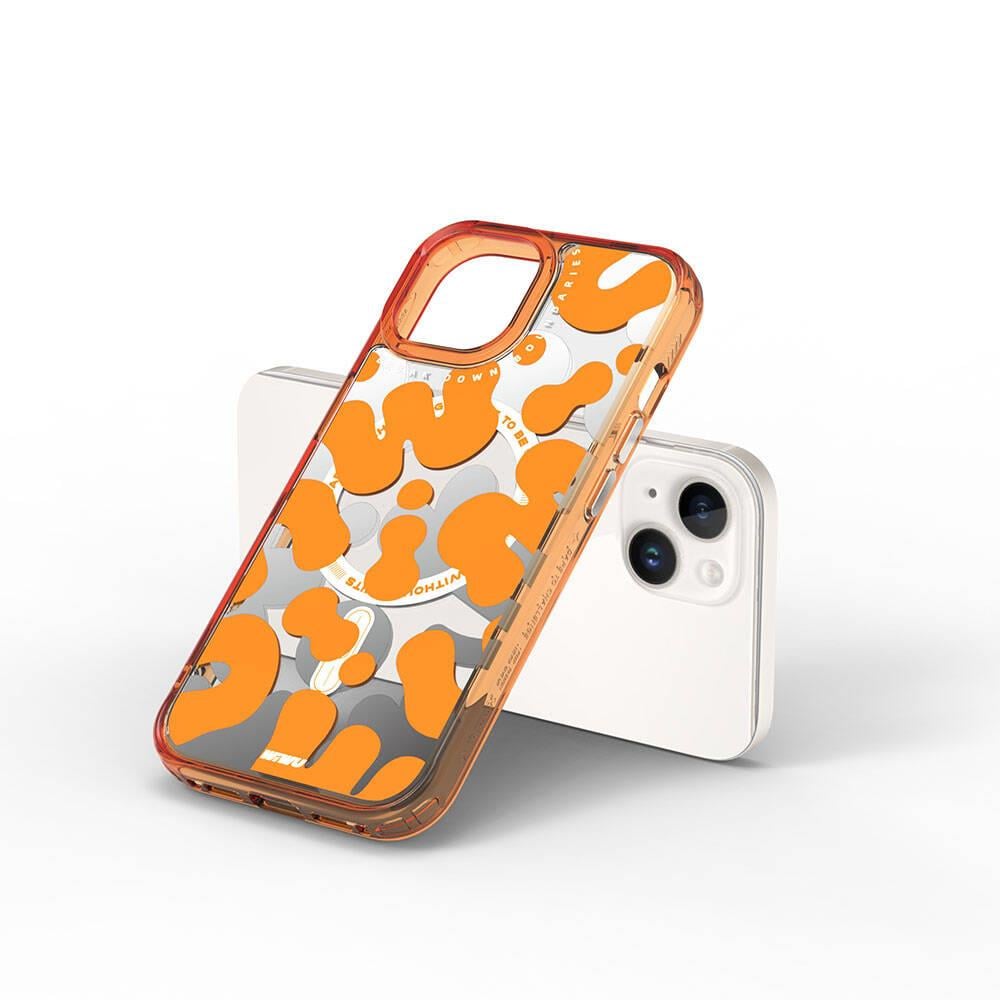 Apple iPhone 15 Kılıf M-safe Şarj Özellikli Boya Desenli Wiwu Fluorescent G Serisi Kapak