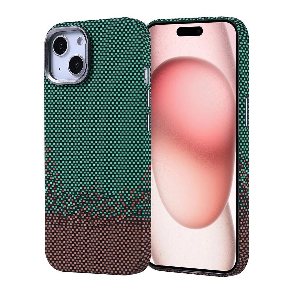 Apple iPhone 15 Kılıf M-safe Şarj Özellikli Karbon Fiber Görünümlü Zore Nekst Kapak