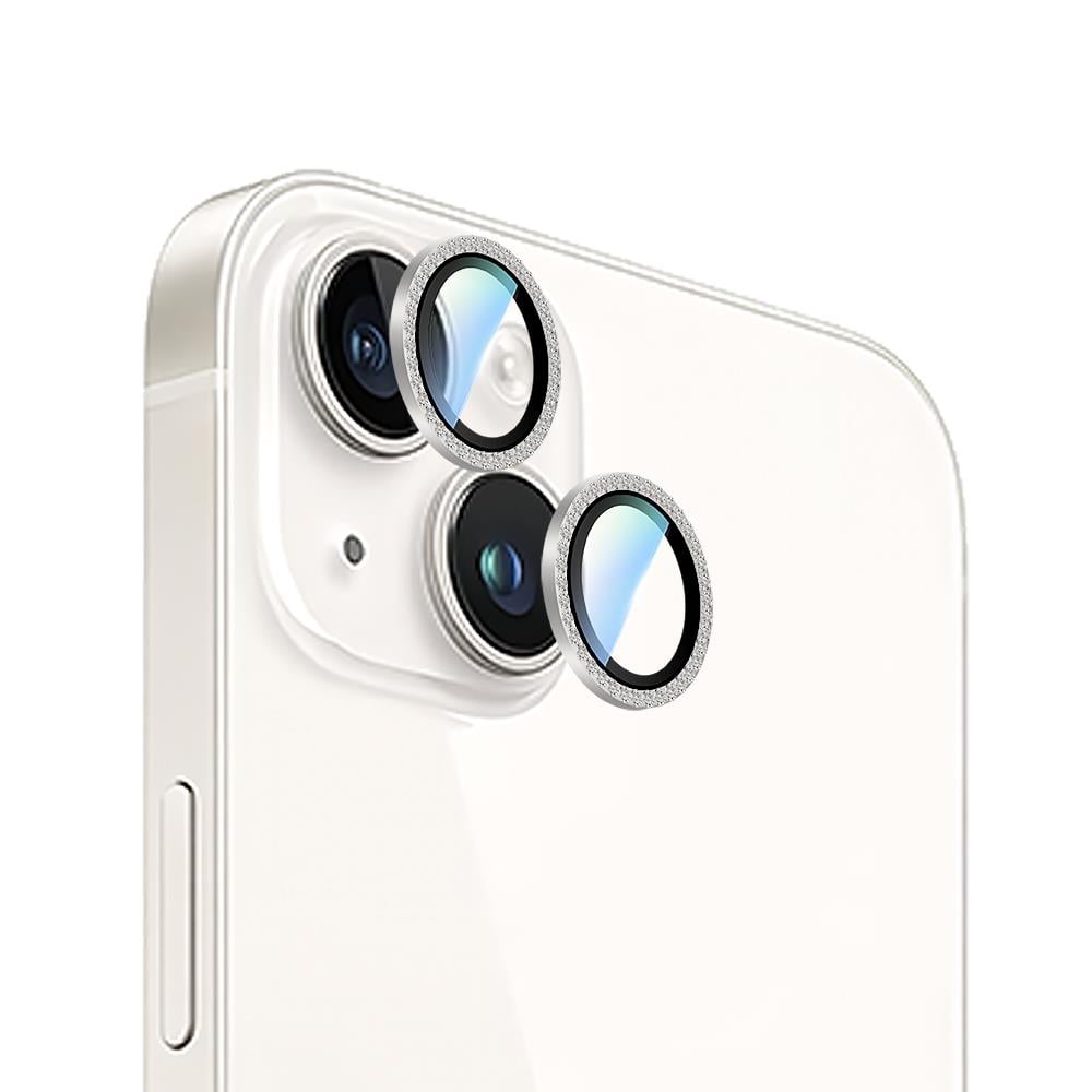 Apple iPhone 15 Plus CaseWorld Alloy Sparkling Diamond Serisi Taşlı Lens Koruyucu