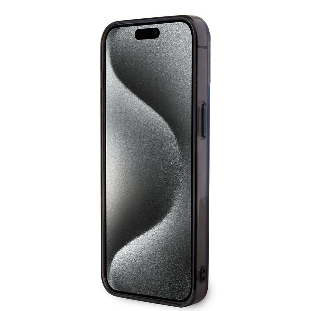 Apple iPhone 15 Pro Kılıf BMW M-safe Şarj Özellikli Transparan Renk Geçişli Dizayn Orjinal Lisanslı Kapak