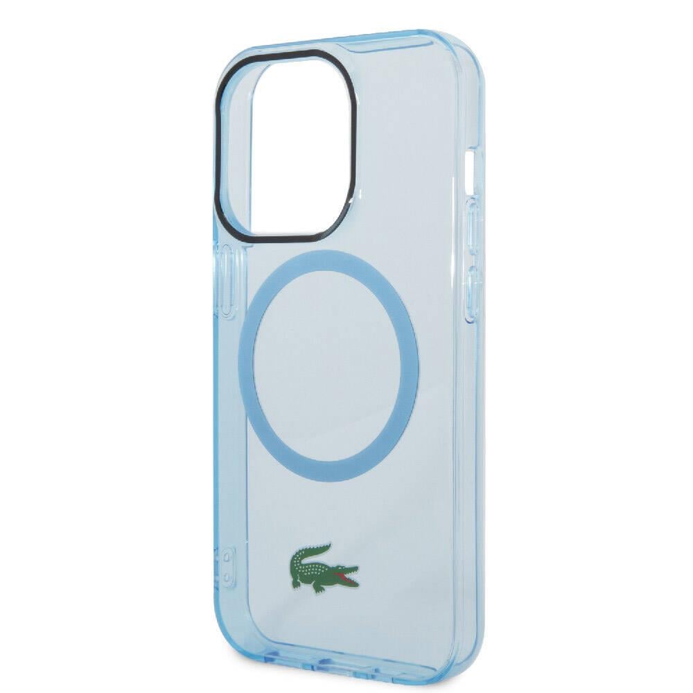 Apple iPhone 15 Pro Kılıf Lacoste Orjinal Lisanslı M-safe Şarj Özellikli Transparan Timsah Logo Baskılı Kapak