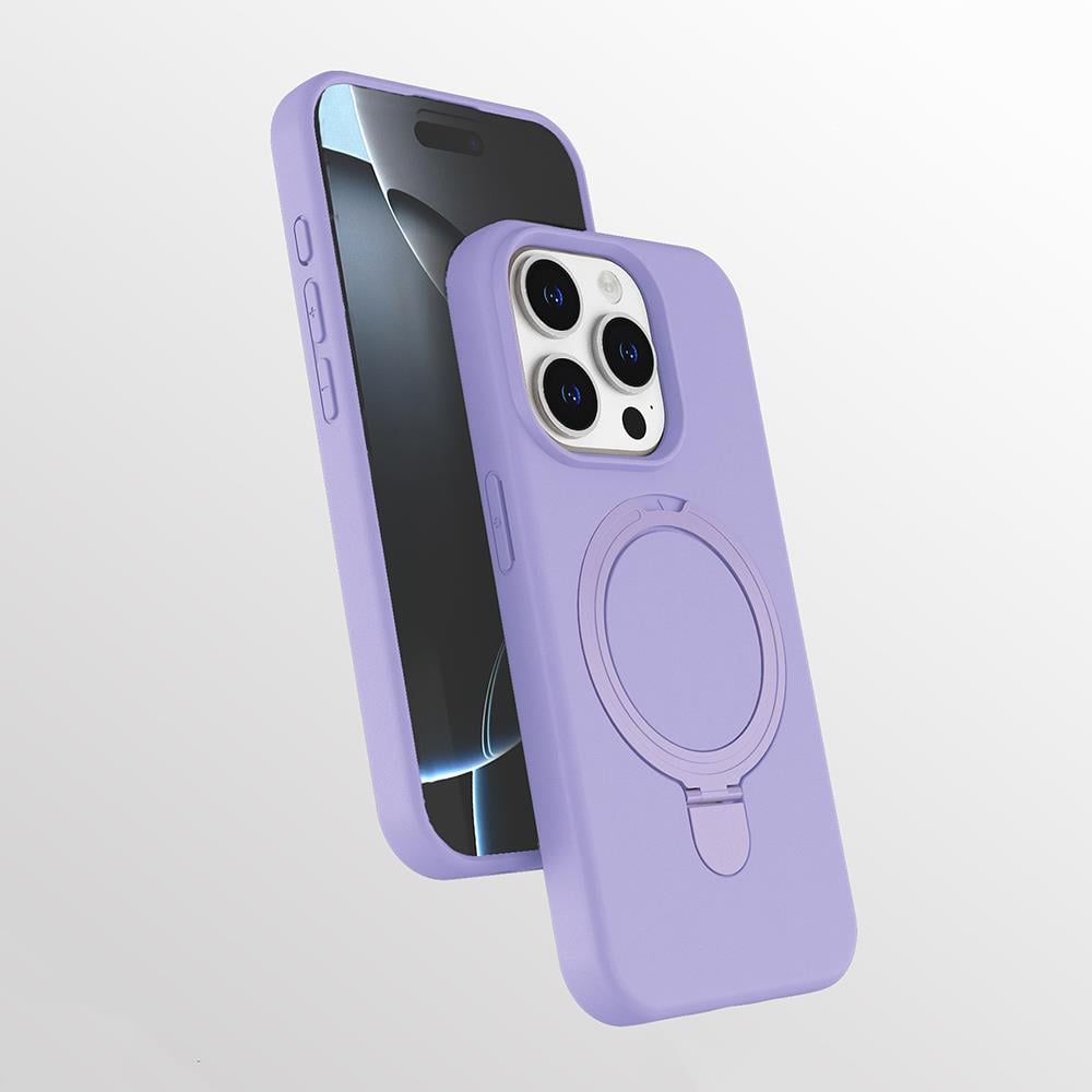 Apple iPhone 15 Pro Kılıf M-safe Şarj Özellikli Standlı Zore Samara Kapak