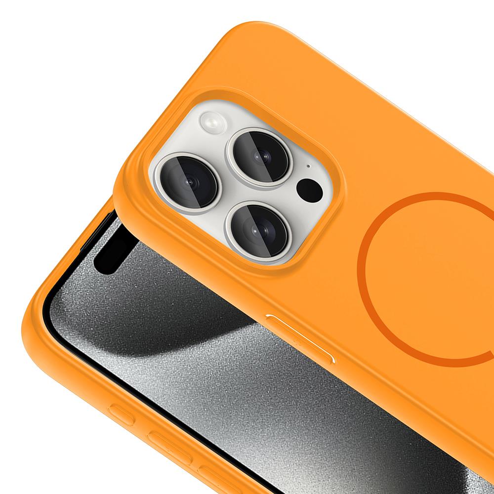 Apple iPhone 15 Pro Kılıf M-safe Şarj Özellikli Zore Meta Kapak