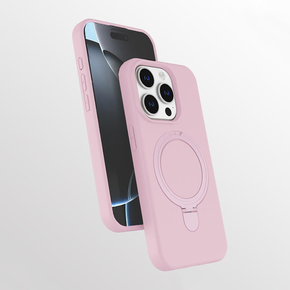 Apple iPhone 15 Pro Kılıf M-safe Şarj Özellikli Standlı Zore Samara Kapak