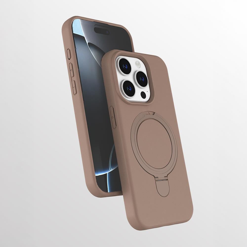 Apple iPhone 15 Pro Kılıf M-safe Şarj Özellikli Standlı Zore Samara Kapak