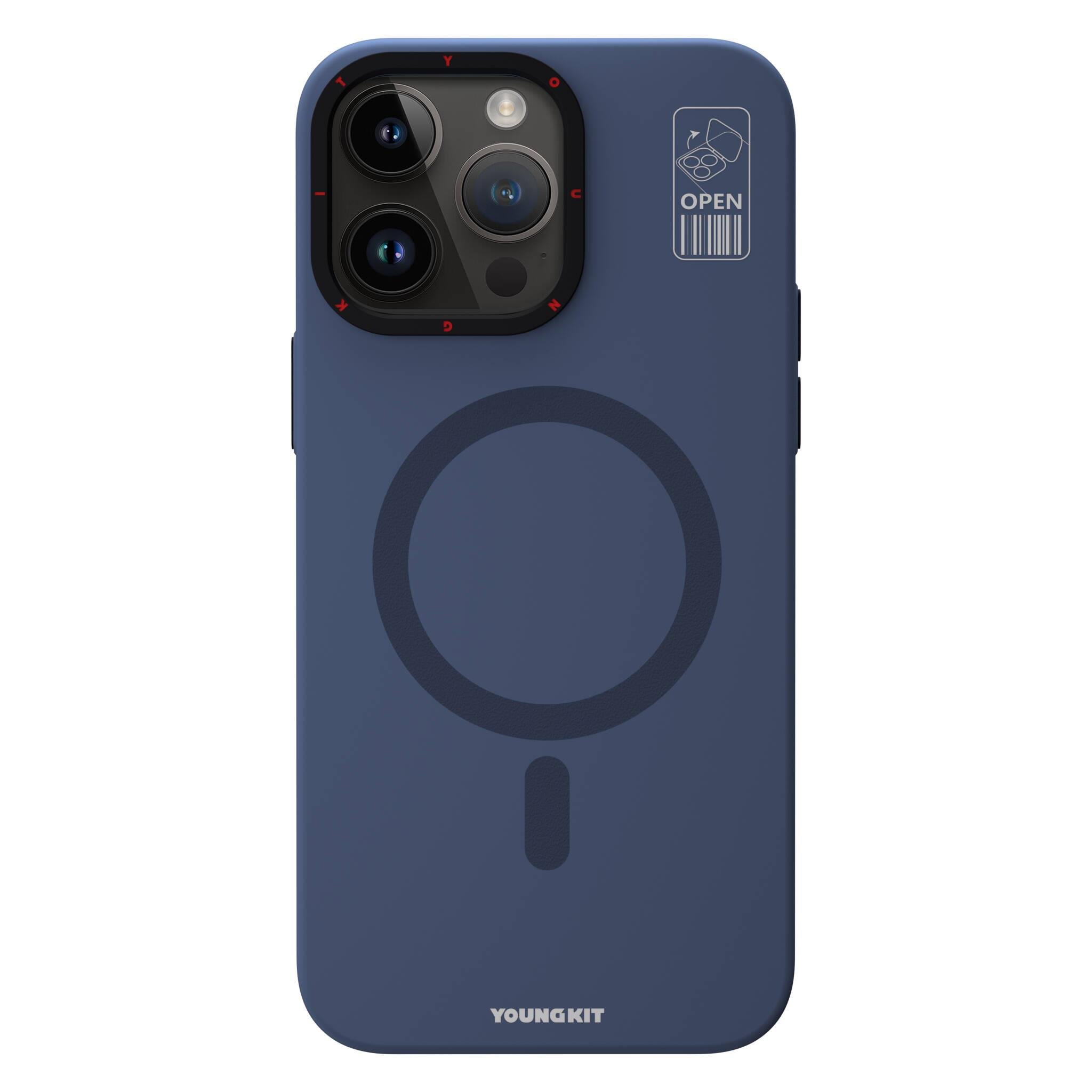 Apple iPhone 15 Pro Kılıf M-safe Şarj Özellikli Standlı YoungKit Hermit Bracket Serisi Kapak