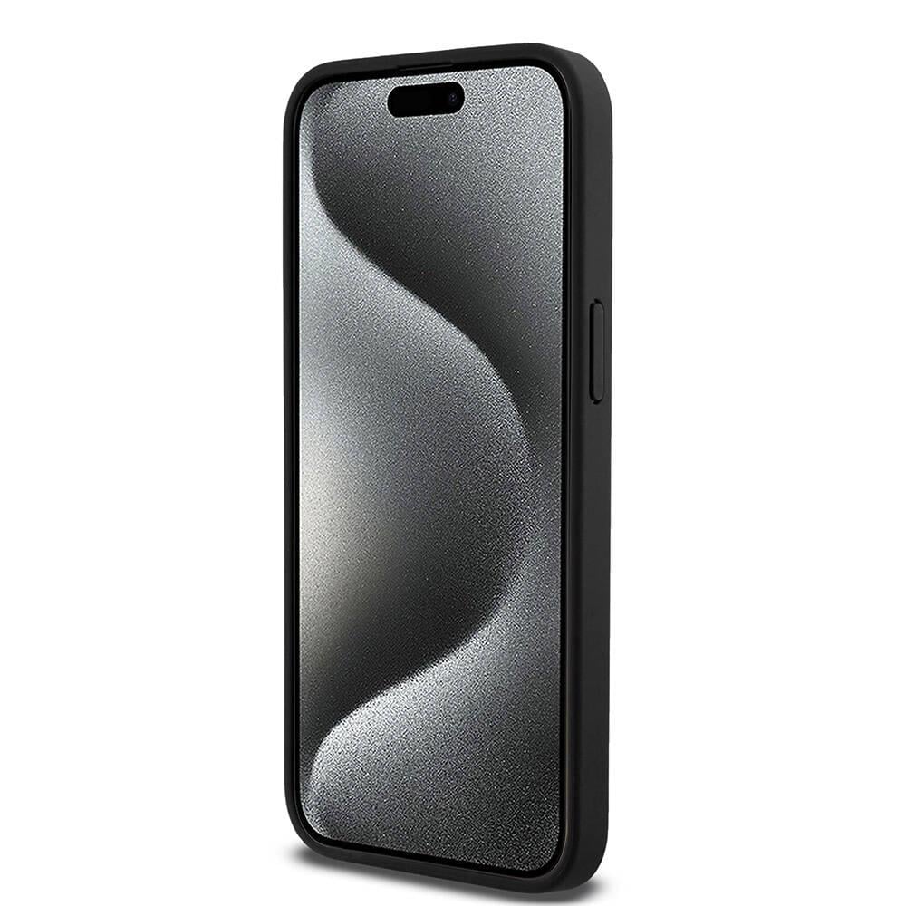 Apple iPhone 15 Pro Max Kılıf DKNY Orjinal Lisanslı M-safe Şarj Özellikli 3D Yazılı Repeat Pattern Kapak