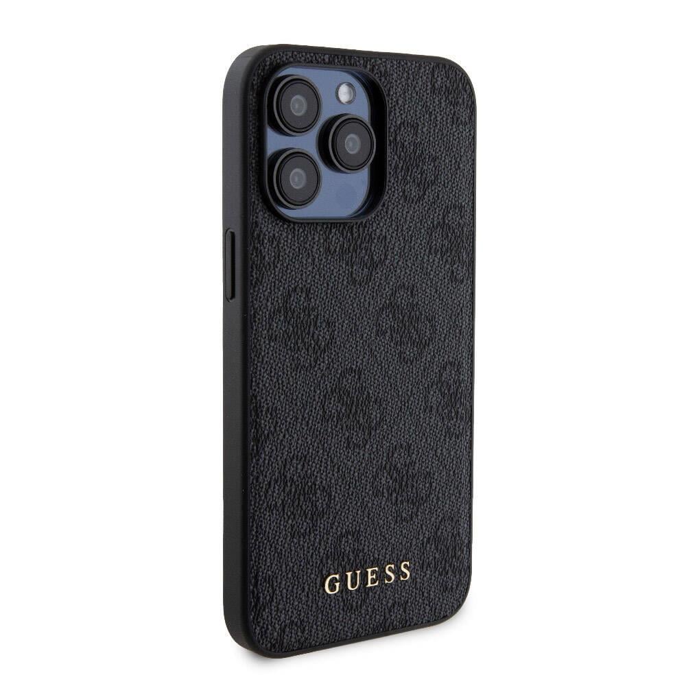 Apple iPhone 15 Pro Max Kılıf Guess Orjinal Lisanslı M-safe Şarj Özellikli Yazı Logolu 4G Desenli Kapak + Powerbank 5000mAh 2in1 Set
