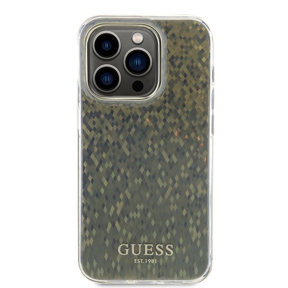 Apple iPhone 15 Pro Max Kılıf Guess Orjinal Lisanslı Yazı Logolu Glitter Glossy Script Kapak