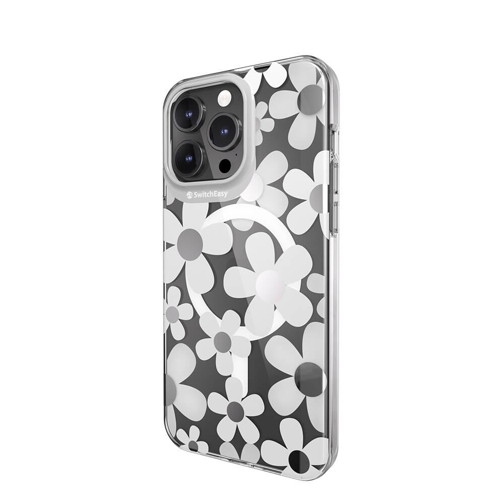 Apple iPhone 15 Pro Max Kılıf M-safe Şarj Özellikli Çift IMD Baskılı Lisanslı Switcheasy Artist-M Fleur Kapak