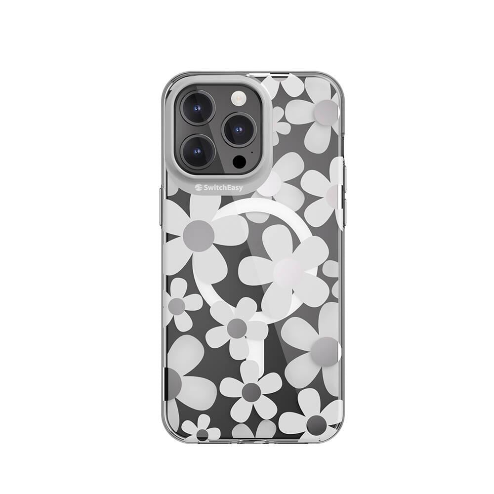 Apple iPhone 15 Pro Max Kılıf M-safe Şarj Özellikli Çift IMD Baskılı Lisanslı Switcheasy Artist-M Fleur Kapak