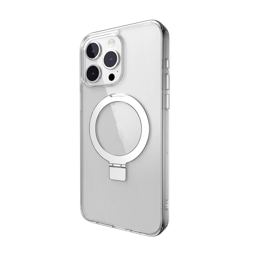 Apple iPhone 15 Pro Max Kılıf M-safe Şarj Özellikli Yüzük Standlı Lisanslı Switcheasy Magstand-M Kapak