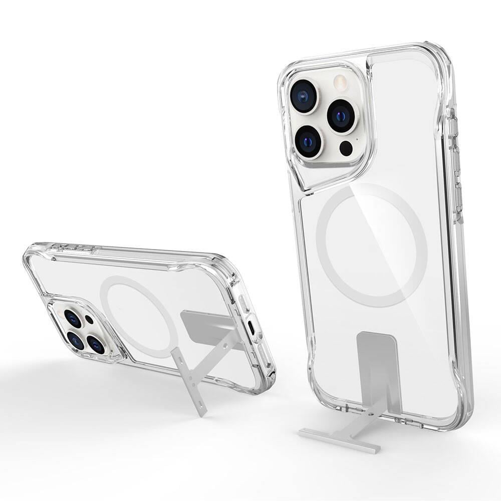 Apple iPhone 15 Pro Max Kılıf M-safe Şarj Özellikli Zore T-Max Standlı Kapak