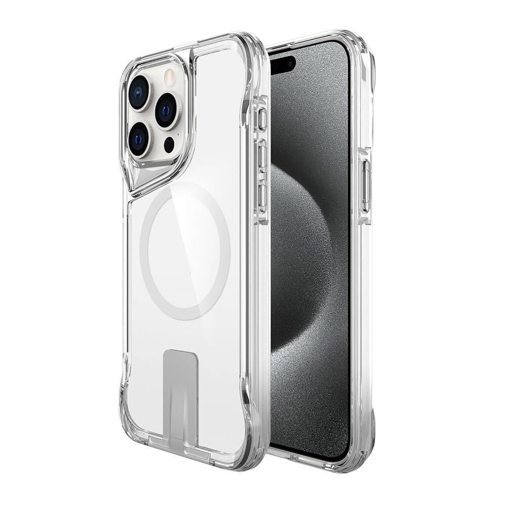 Apple iPhone 15 Pro Max Kılıf M-safe Şarj Özellikli Zore T-Max Standlı Kapak