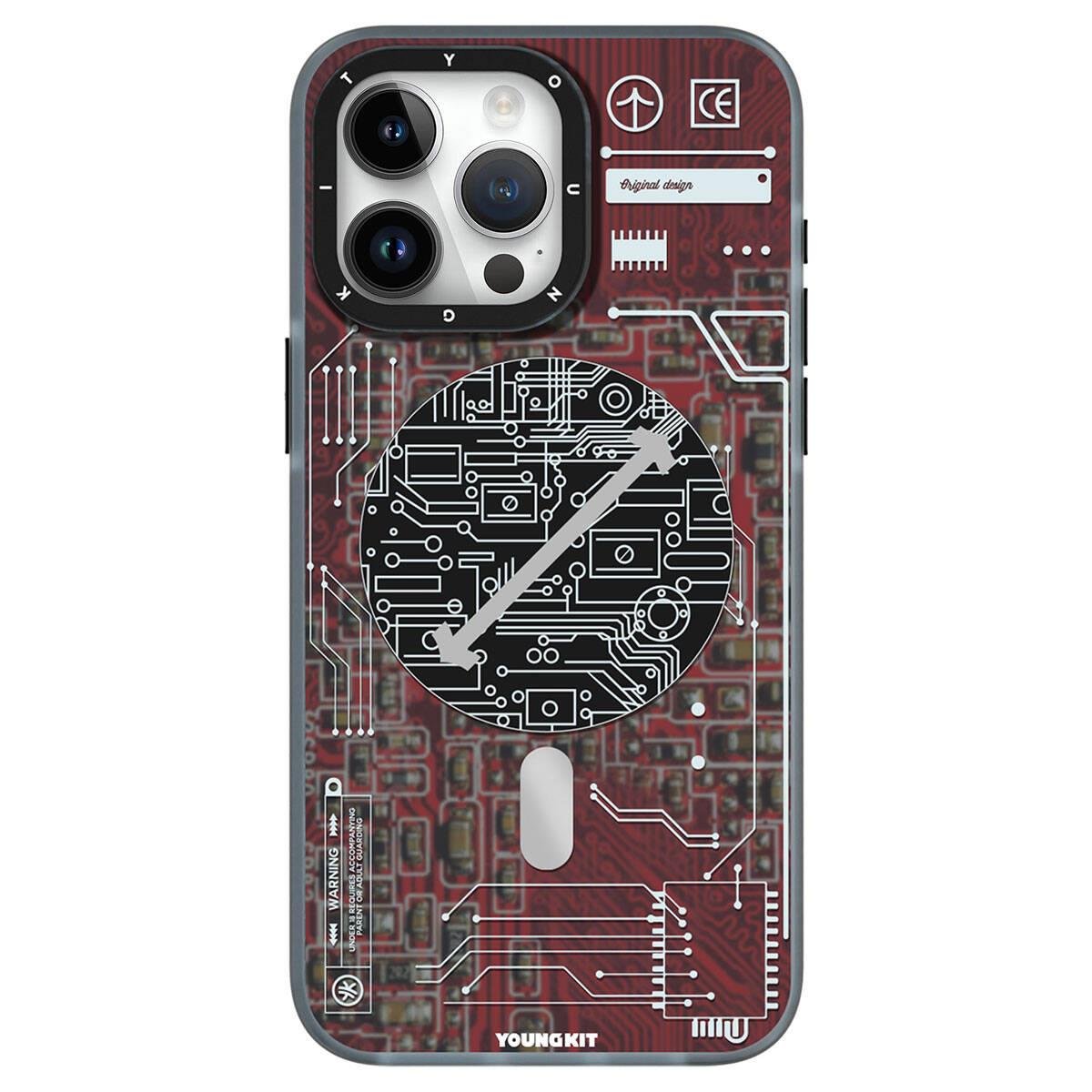 Apple iPhone 15 Pro Max Kılıf M-safe Şarj Özellikli YoungKit Technology Serisi Kapak