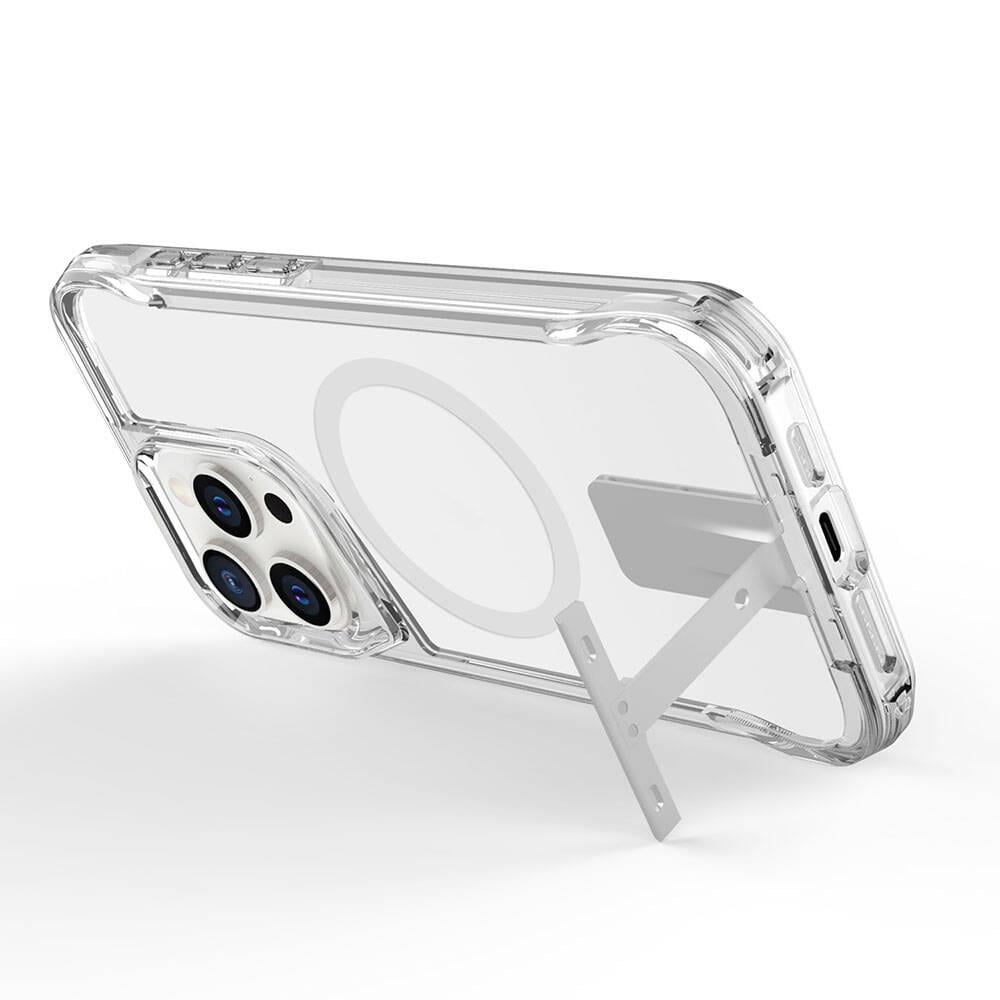 Apple iPhone 15 Pro Max Kılıf M-safe Şarj Özellikli Zore T-Max Standlı Kapak