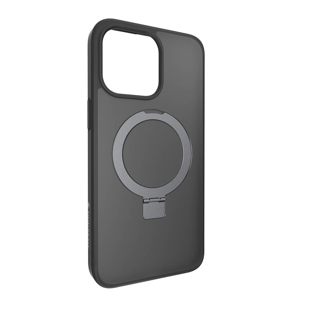 Apple iPhone 15 Pro Max Kılıf M-safe Şarj Özellikli Yüzük Standlı Lisanslı Switcheasy Magstand-M Kapak