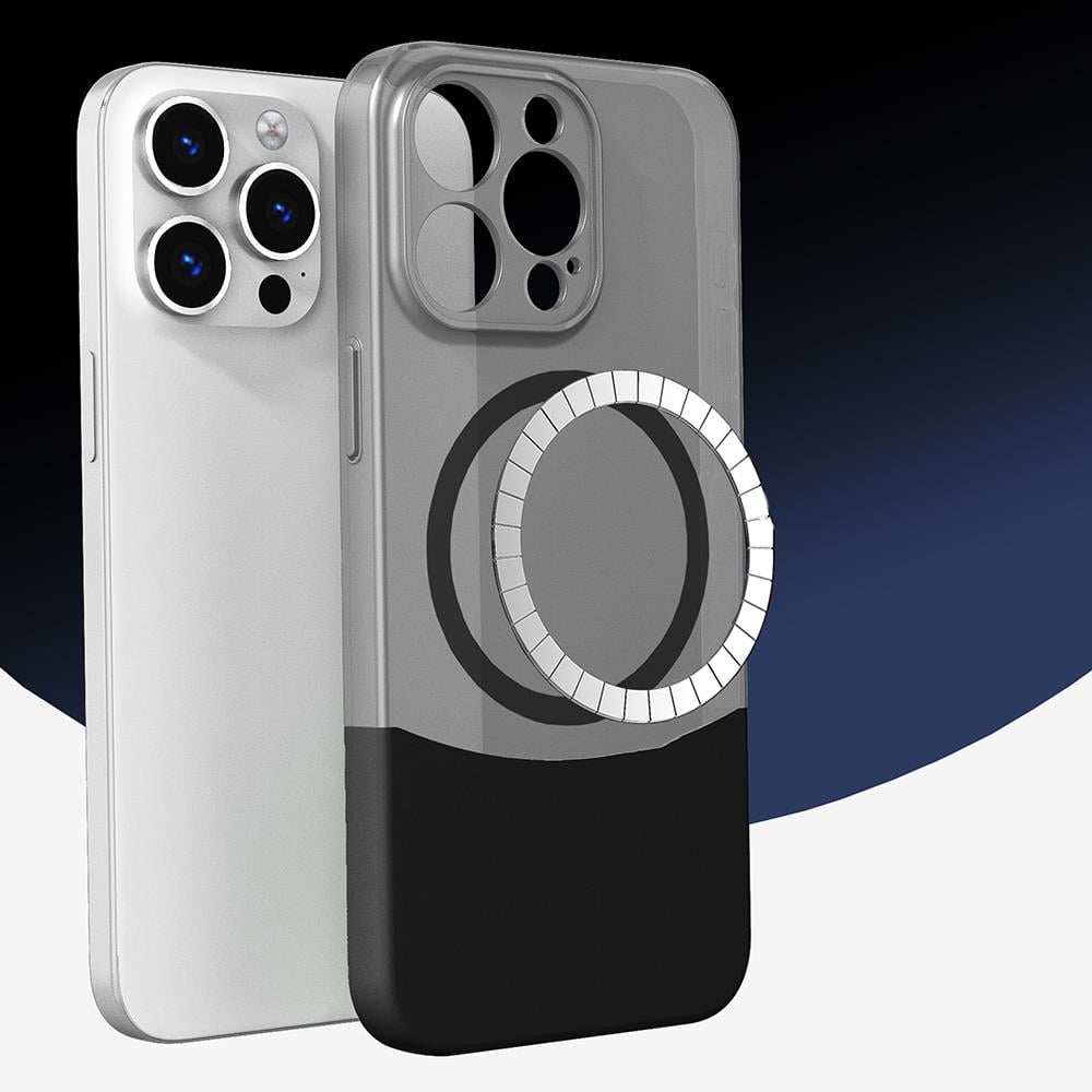 Apple iPhone 15 Pro Max Kılıf M-Safe Şarj Özellikli Mıknatıslı Zore Duble Kapak