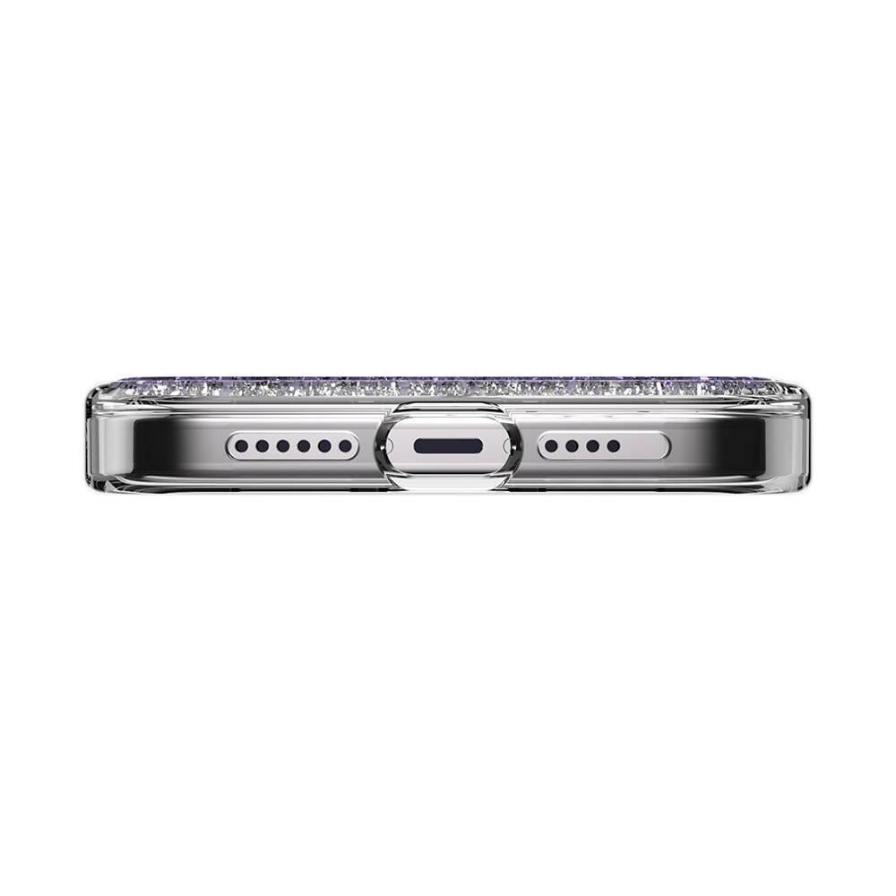 Apple iPhone 15 Pro Max Kılıf M-safe Şarj Özellikli Parlayan Simli Şeffaf Lisanslı Switcheasy Starfield-M Kapak