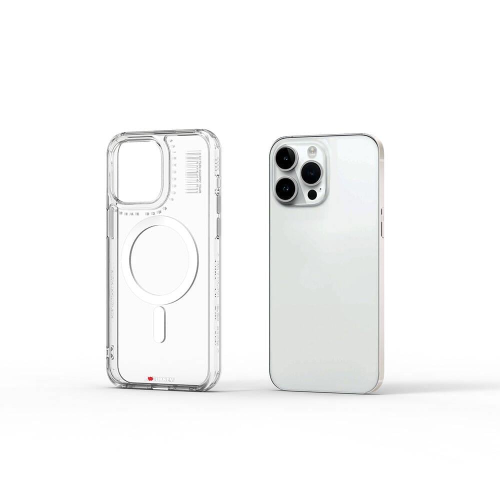 Apple iPhone 15 Pro Max Kılıf M-safe Şarj Özellikli Şeffaf Transparan Wiwu Turkey D Serisi Kapak