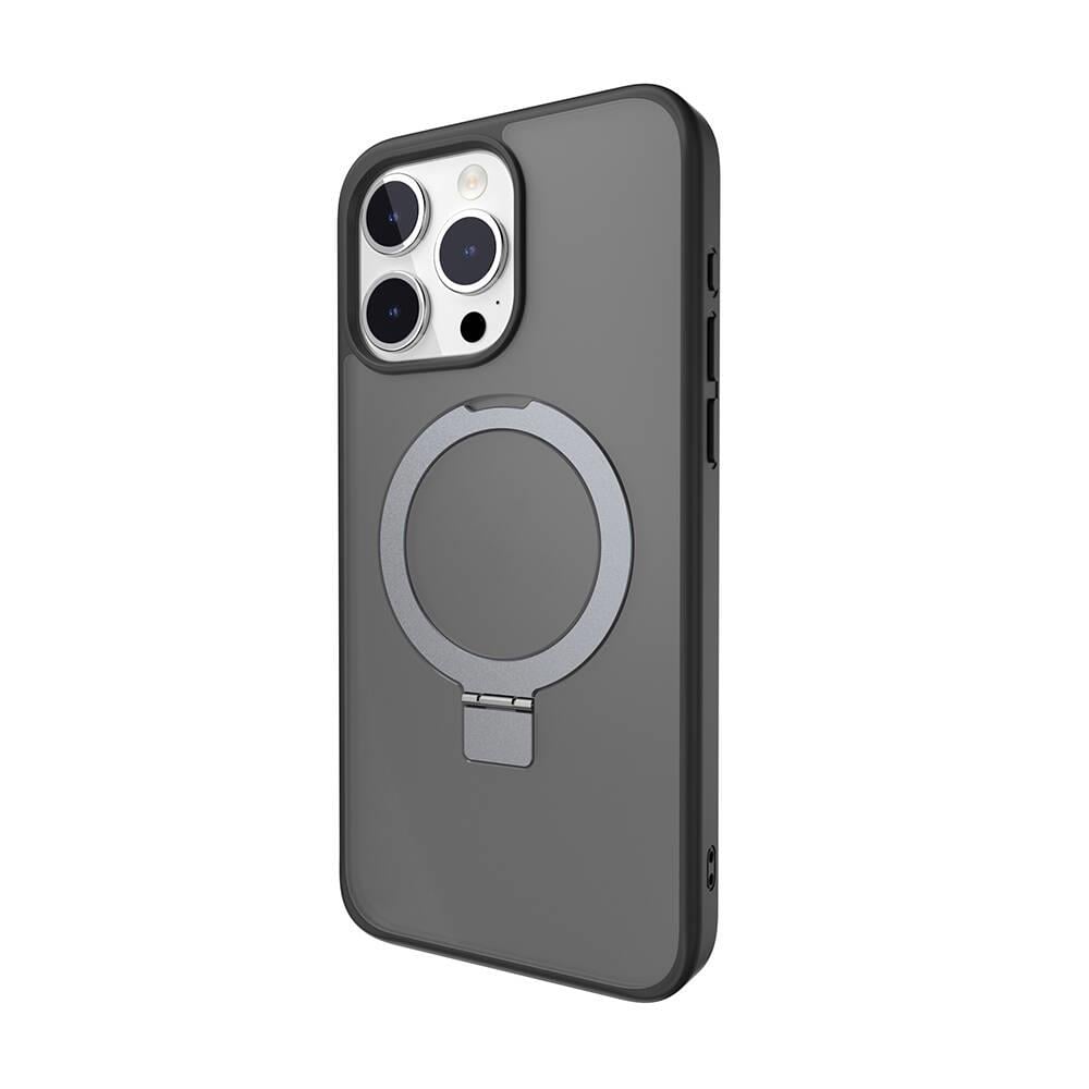 Apple iPhone 15 Pro Max Kılıf M-safe Şarj Özellikli Yüzük Standlı Lisanslı Switcheasy Magstand-M Kapak