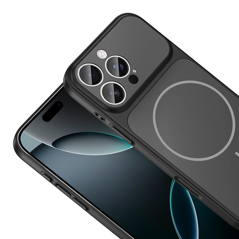Apple iPhone 15 Pro Max Kılıf Zore M-Safe Şarj Özellikli Kamera Korumalı Formen Kapak
