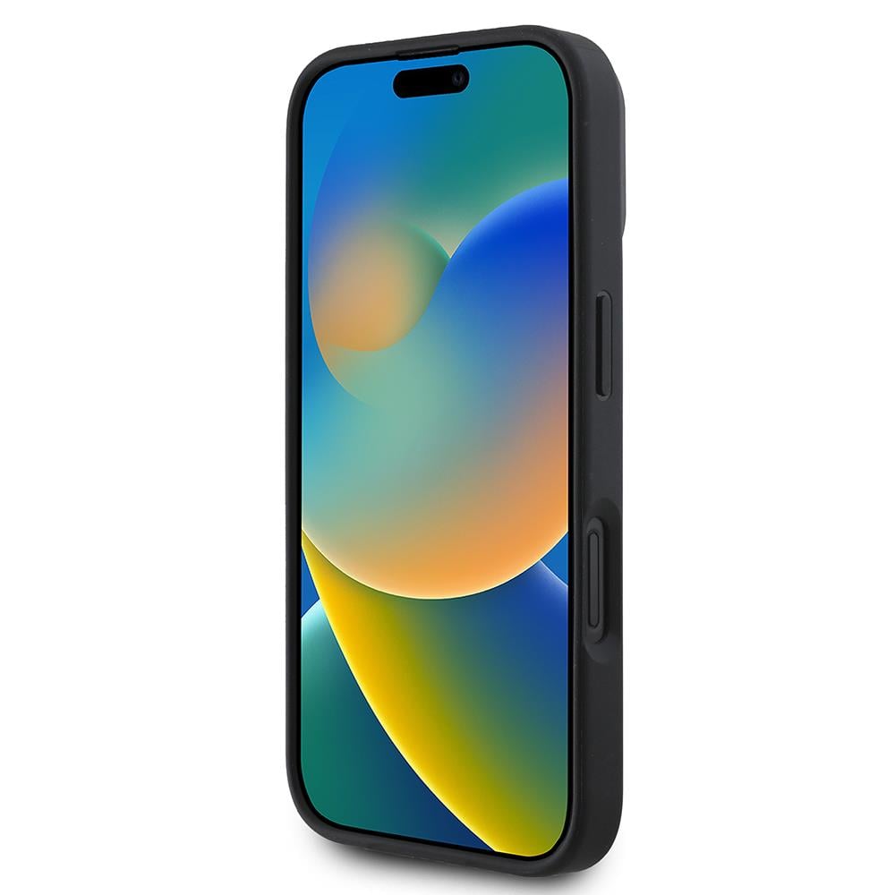 Apple iPhone 16 Kılıf DKNY Orjinal Lisanslı M-safe Şarj Özellikli Metal Logolu PU Deri Plain Kapak
