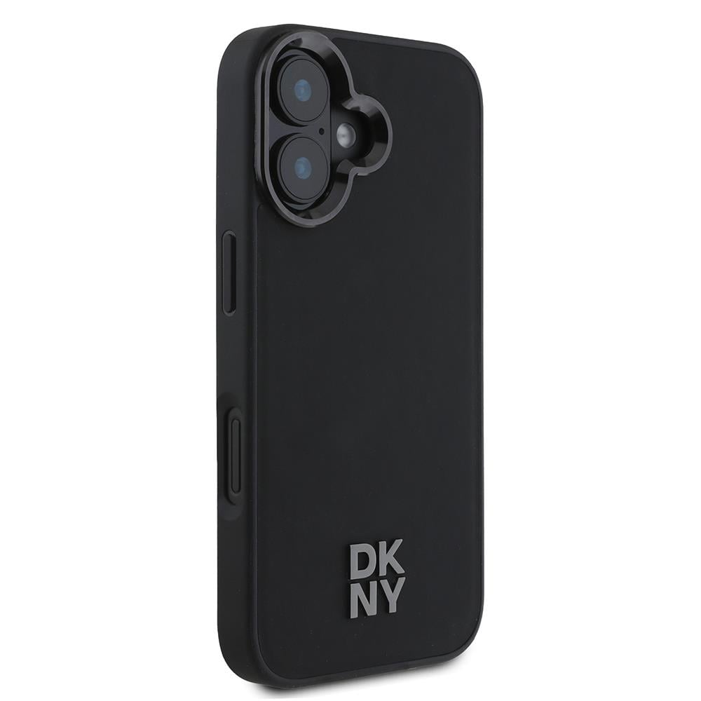 Apple iPhone 16 Kılıf DKNY Orjinal Lisanslı M-safe Şarj Özellikli Metal Logolu PU Deri Plain Kapak