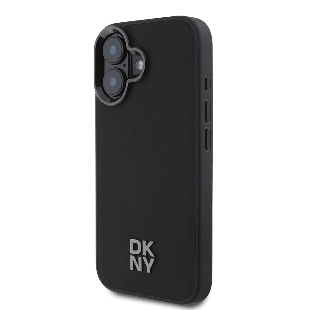 Apple iPhone 16 Kılıf DKNY Orjinal Lisanslı M-safe Şarj Özellikli Metal Logolu PU Deri Plain Kapak