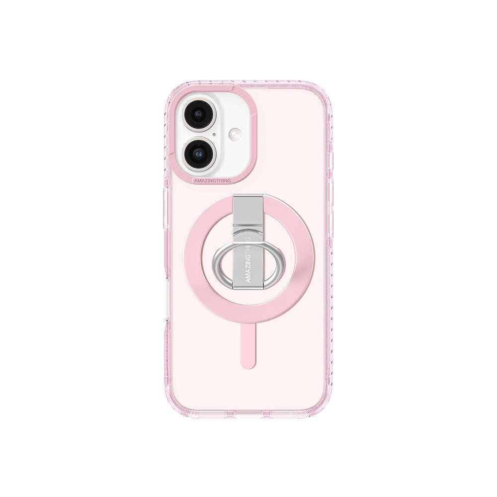 Apple iPhone 16 Kılıf M-safe Şarj Özellikli Yüzük Standlı Amazingthing Titan Pro Serisi Kapak