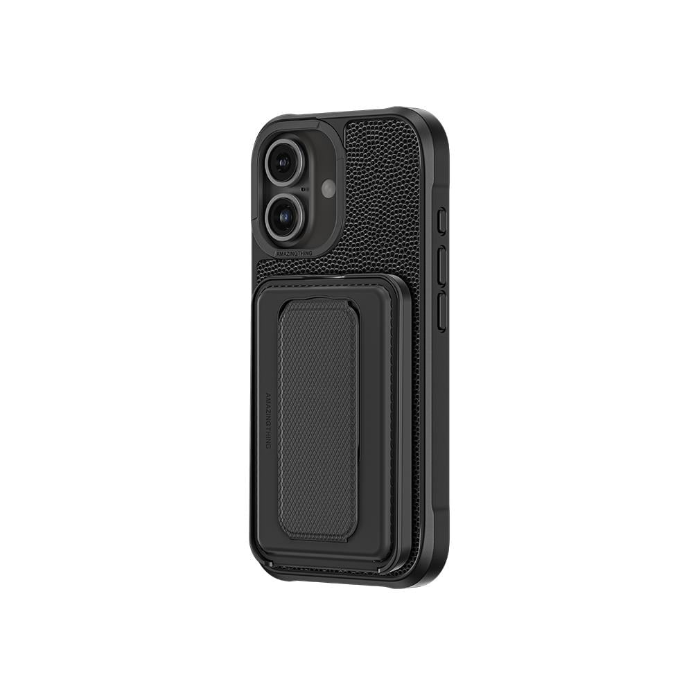 Apple iPhone 16 Kılıf M-safe Şarj Özellikli Standlı Kartlıklı Set Amazingthing Glamour Luxe Serisi Kapak