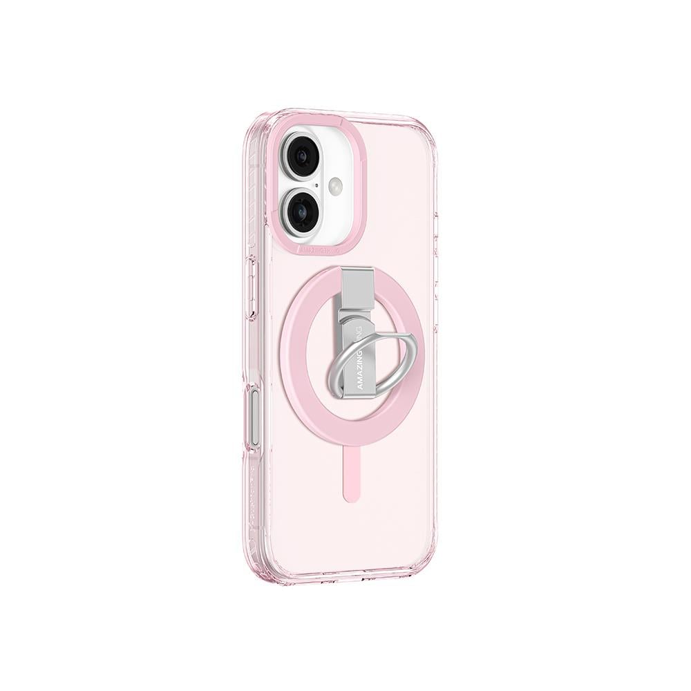 Apple iPhone 16 Kılıf M-safe Şarj Özellikli Yüzük Standlı Amazingthing Titan Pro Serisi Kapak
