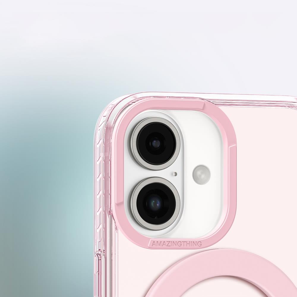 Apple iPhone 16 Kılıf M-safe Şarj Özellikli Yüzük Standlı Amazingthing Titan Pro Serisi Kapak