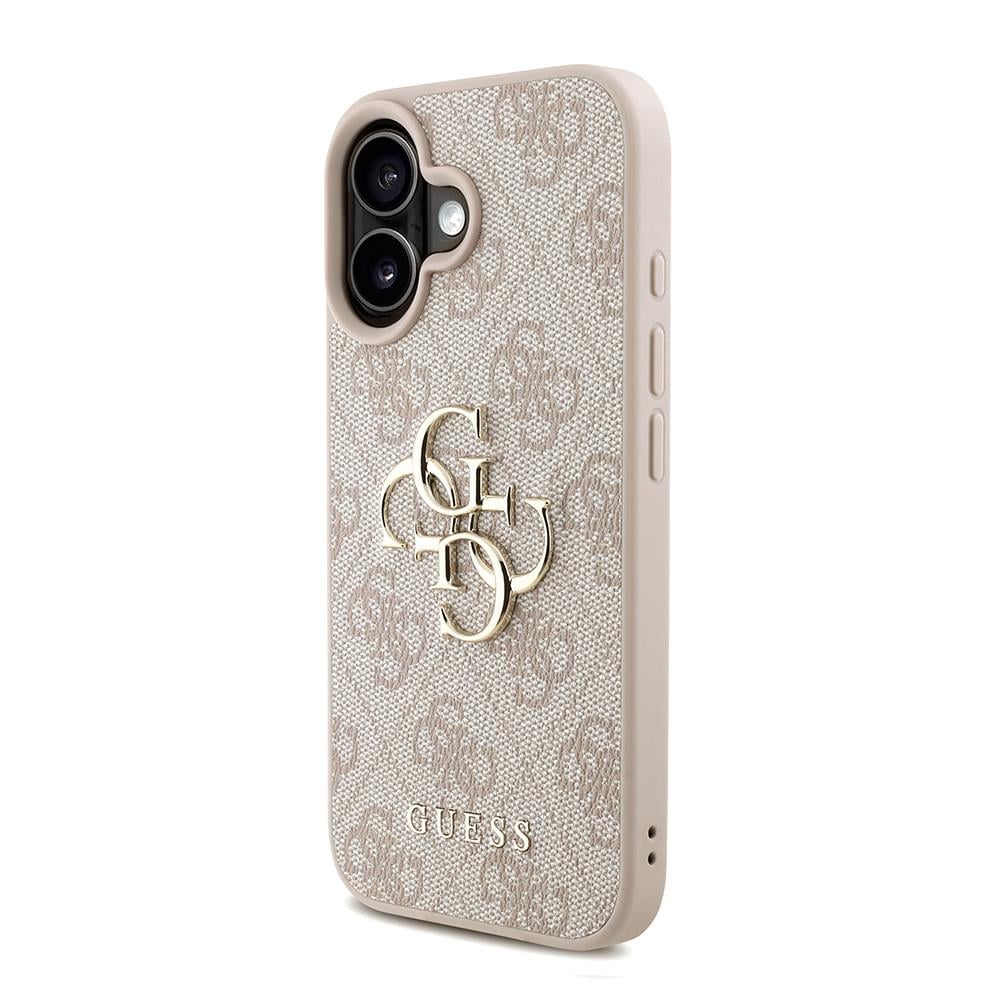 Apple iPhone 16 Plus Kılıf Guess Orjinal Lisanslı PU Deri Bilek Askı İpli Metal Büyük 4G ve Yazı Logolu Kapak