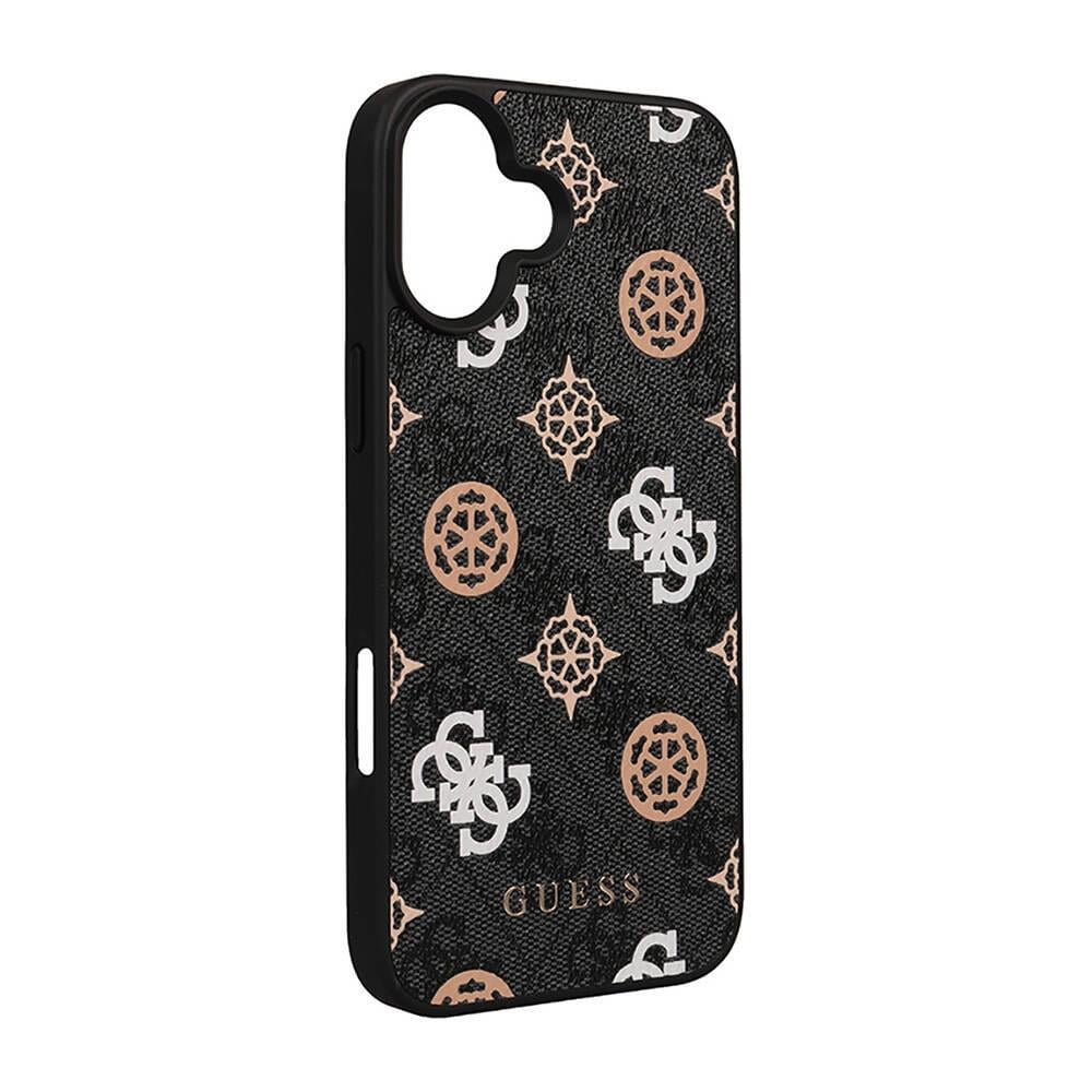 Apple iPhone 16 Plus Kılıf Guess Orjinal Lisanslı M-safe Şarj Özellikli 4G Desenli Yazı Logolu Peony Kapak